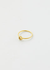 18kt Gold Citrine Tiny Drop Wire Cup Ring