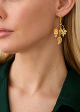 18kt Colombian Gold Filigree Four Leaf Earrings