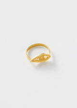 18kt Colombian Gold Filigree Eye Ring