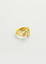 18kt Gold Diamond Small Almost Ring