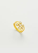 18kt Gold Diamond Small Almost Ring