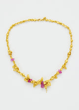 18kt Gold Garden of Eden Rough Ruby Necklace
