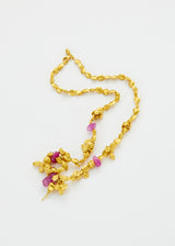 18kt Gold Garden of Eden Rough Ruby Necklace
