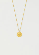 18kt Gold Gemini Horoscope Pendant on Cord