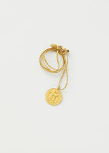 18kt Gold Gemini Horoscope Pendant on Cord