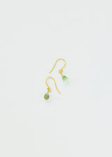 18kt Gold Green Tourmaline Small Drop Earrings