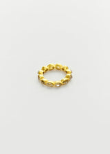 18kt Gold Herkimer Diamond Eternity Ring