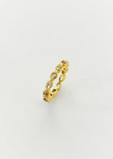 18kt Gold Herkimer Diamond Eternity Ring