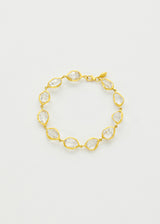 18kt Gold Herkimer Diamond Full Stone Bracelet