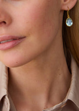 18kt Gold Koh-i-Noor Aquamarine Small Single Drop Earrings