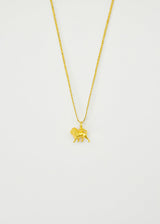 18kt Gold Lion Amulet on Cord