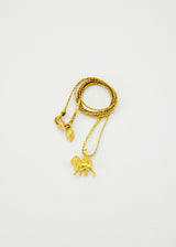 18kt Gold Lion Amulet on Cord