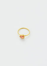 18kt Gold Rhodochrosite Cup Ring