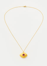 18kt Gold PSTM Jordan Pink Tourmaline Eye Necklace