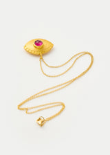18kt Gold PSTM Jordan Pink Tourmaline Eye Necklace