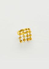 18kt Gold PSTM Myanmar Burmese Dangling Garden Ring