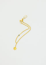 18kt Gold PSTM Myanmar Nila Single Star Drop & Sapphire Bracelet