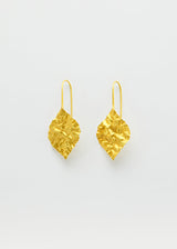 18kt Gold Peepal Leaf Earrings
