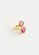 18kt Gold Ruby Double Greek Ring