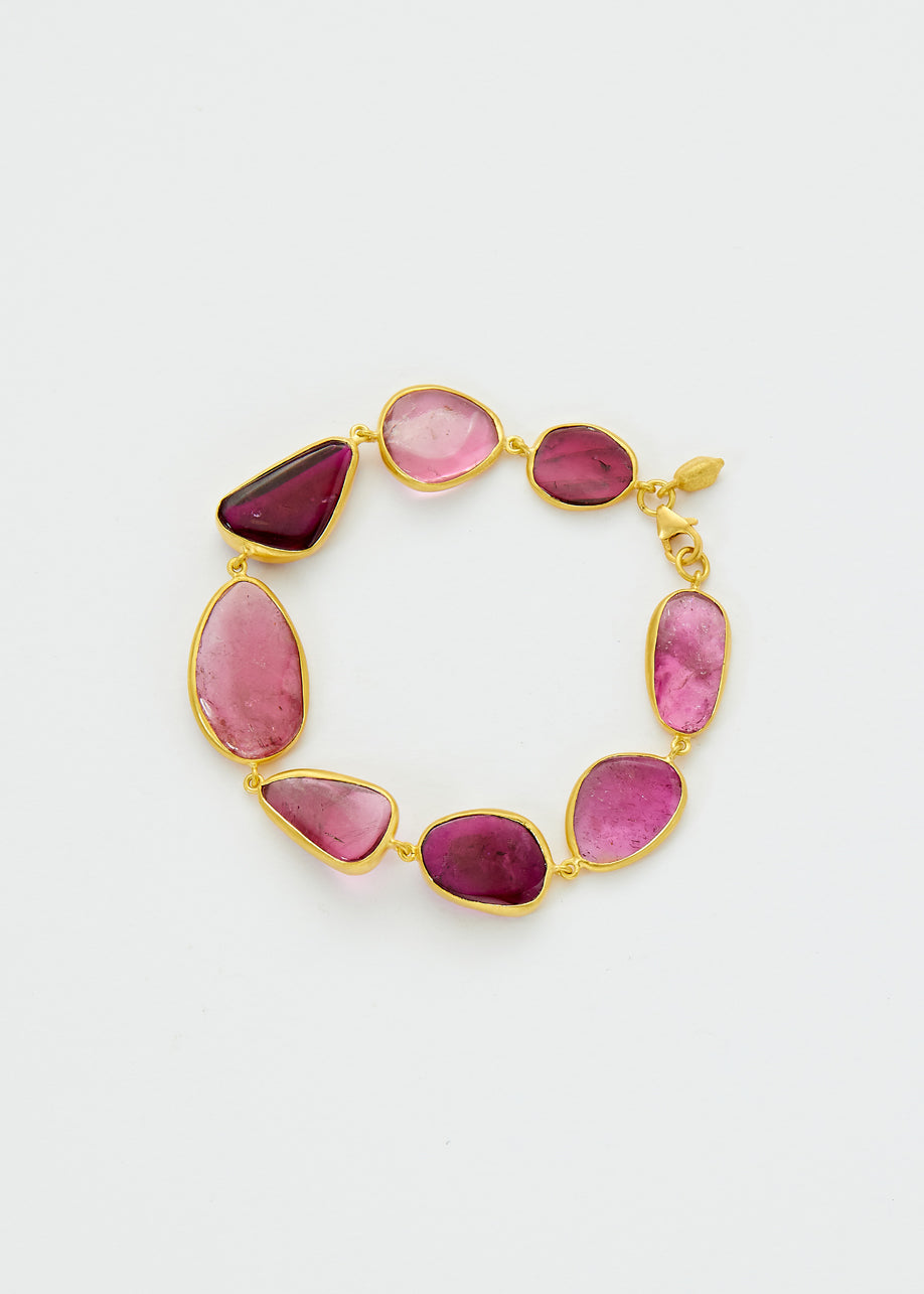 14K Gold Filled Compassion Healing Pink Tourmaline Beaded Bracelet —  Aventine Jewelry