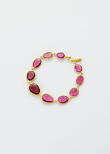 18kt Gold Pink Tourmaline Full Stone Bracelet