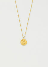 18kt Gold Pisces Horoscope Pendant on Cord