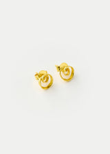 18kt Gold Zen Rocks Ribbon Studs