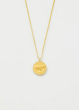 18kt Gold Taurus Horoscope Pendant on Cord