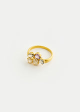 18kt Gold The Middle Path Spinel and Diamond Small Cluster Ring