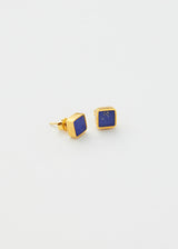 18kt Gold Vermeil PSTM Afghanistan Lapis Square Studs