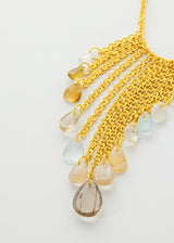 18kt Gold Vermeil PSTM Afghanistan Mixed Stones Babur Shah Necklace