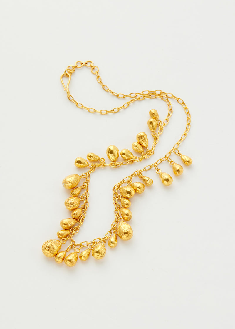 18kt Gold Vermeil PSTM Afghanistan Qatra Long Necklace