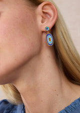 18kt Gold Vermeil PSTM Afghanistan Selina Double Drop Studs