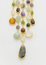 18kt Gold Vermeil PSTM Afghanistan Mixed Stones Sultan Necklace