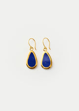 18kt Gold Vermeil PSTM Afghanistan Samar Anara Single Drop Lapis Earrings