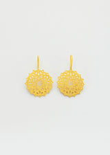 18kt Gold Vermeil PSTM Jordan Sahlan Round Single Drop Hook Earrings