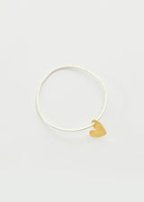 18kt Gold & Silver PSTM Jordan Heart Bangle
