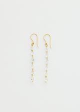 18kt Gold Theia Herkimer Single Line Earrings