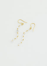 18kt Gold Theia Herkimer Single Line Earrings