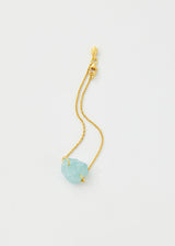 18kt Gold Rough Aquamarine Metamorphic Single Stone Bracelet