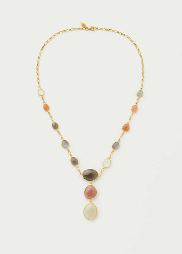 18kt Gold Moonstone Luna Necklace