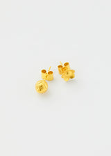 18kt Gold PSTM Myanmar Nyunt Flower and Bud Studs