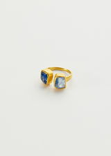 18kt Gold Nila Sapphire Two Stone Ring