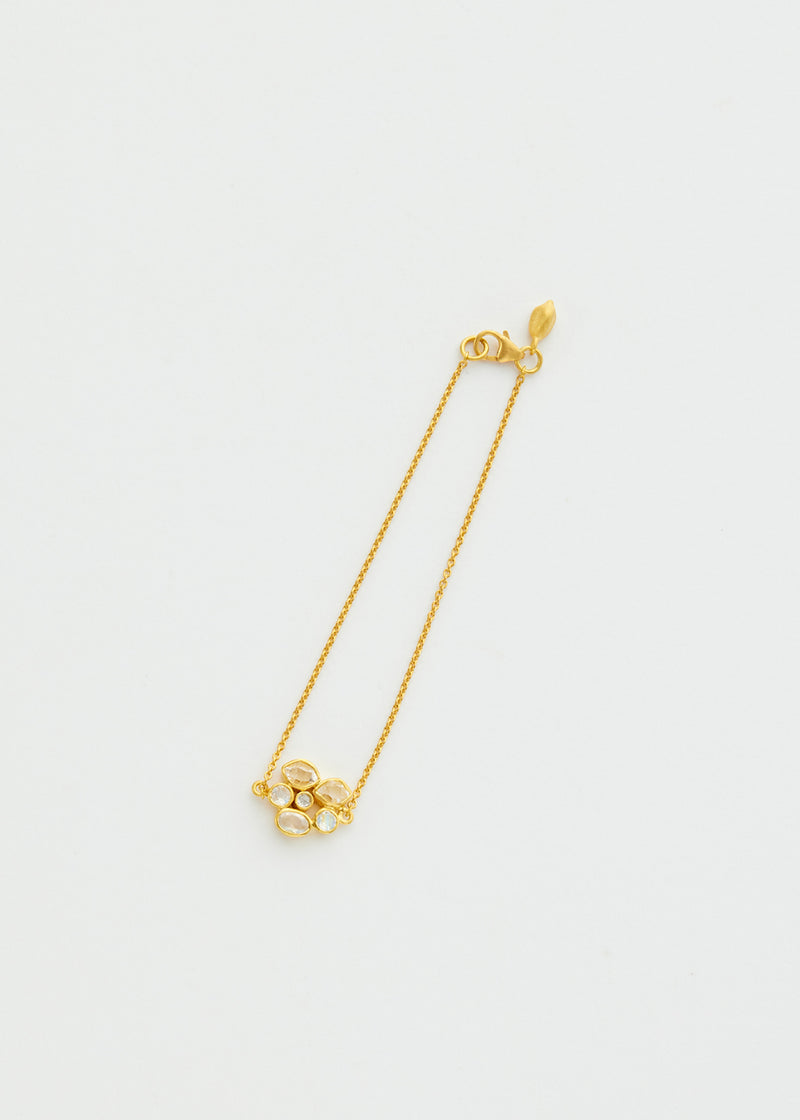 18kt Gold Theia Single Cluster Bracelet