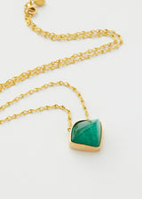 18kt Gold & Colombian Pointed Emerald Necklace