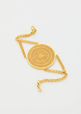 18kt Colombian Gold Large Disk Bracelet
