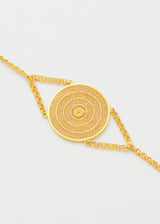 18kt Colombian Gold Large Disk Bracelet