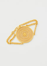 18kt Colombian Gold Large Disk Bracelet