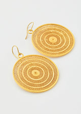 18kt Colombian Gold Large Disk Earrings