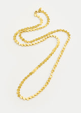 18kt Gold Peepal Leaf Long Chain Necklace